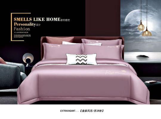100% cotone egiziano rosa copertura di copriletto set dimensioni personalizzate