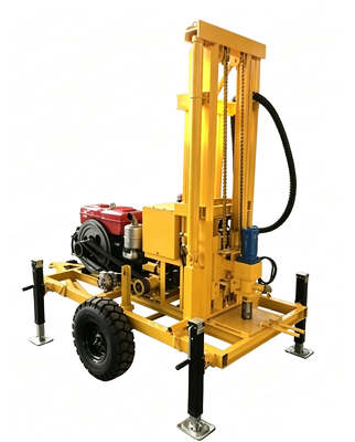 YZ50-150H Hydraulic Diesel Water Well Drilling Machine Optional Wheel/Crawler Chassis 210m Deep Boring Hole Drilling Rig Max 400mm Diametro Variabile velocità attrezzatura per la perforazione dell'acqua per l'irrigazione agricola
