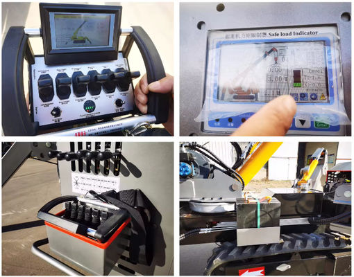 XDEM 10T 12T Mini Crawler Gru idraulica sollevante Telescopico Diesel Traccia Gru ragno