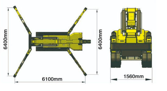 XDEM 8T 5T 3T Telescopica gru a spinta attrezzatura di sollevamento mobile gru ragno diesel e elettrica doppia potenza