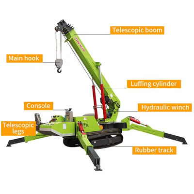 Granate mobili versatili per opere di costruzione 10T 12T Mini Granate ragno