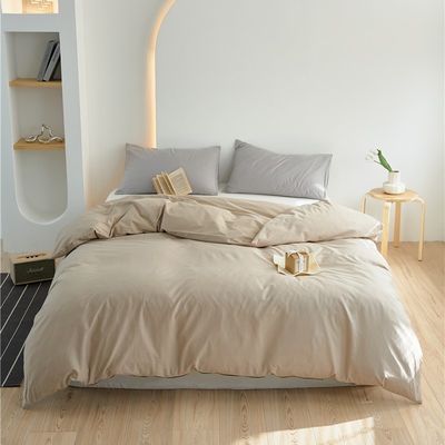Massello Beige 100% di cotone copertura copriletto Set Letto di Letto di cotone puro Letto di cotone Cassa cuscino