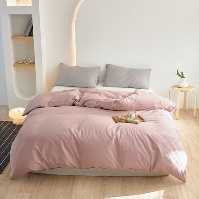 Rosa 100% Puro cotone a base lunga copertura copriletto biancheria da letto Set lenzuola