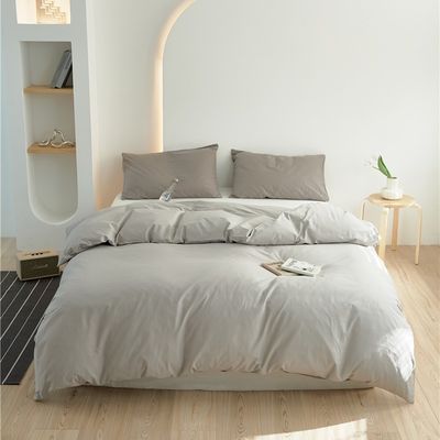 Beige 100% Puro cotone a staple lungo copertura copriletto Set biancheria da letto per la casa biancheria da letto comodino