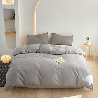 Grigio chiaro 100% cotone copertura di copriletto biancheria da letto Set biancheria da letto
