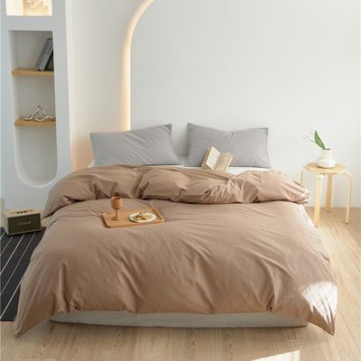 Colore massiccio 100% cotone copertura copriletto biancheria da letto set lenzuola montata traspirante