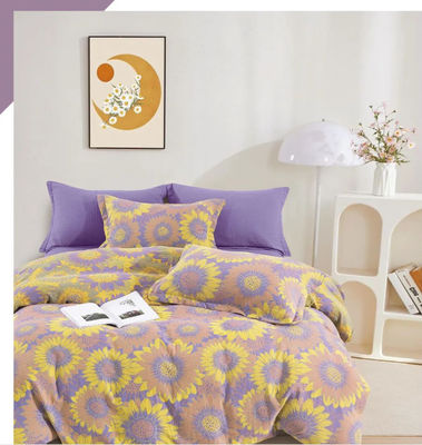 Sun Flower Jacquard Cotton Preshrunk Homeware Set Lettiere Dimensioni personalizzate