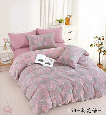Rosa & Grigio Europen Design Jacquard Set di lenzuola da letto di cotone copertura di copriletto lenzuola montata