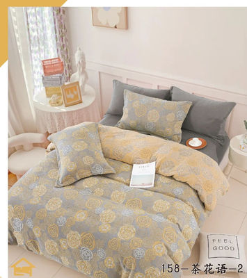 Set di biancheria da letto di cotone taglia taglia copertura di copriletto lenzuola cuscino custodia lenzuola montata