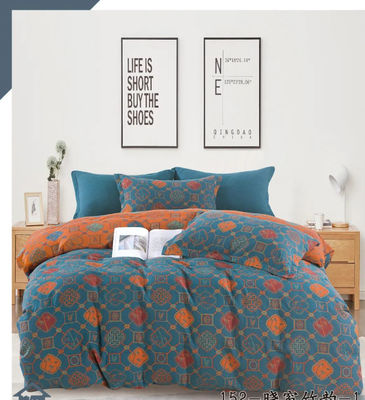 Salutevole e confortevole 100% di cotone lavato Jacquard copertura di copriletto di letto lenzuola montata lenzuola