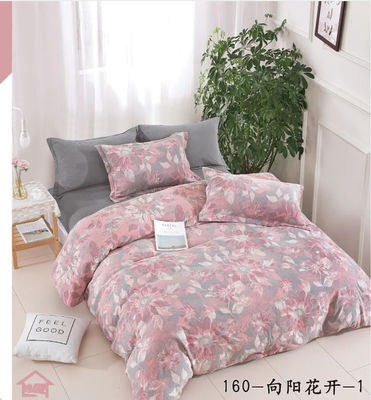 Colore di cotone lavato Tessitura Jacquard Copertura di copriletto Lenzuola cuscino Cassa lenzuola montata