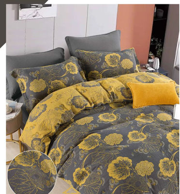 Colore naturale e sano di cotone tessuto doppio giacca da letto set copertura di copriletto lenzuola da letto