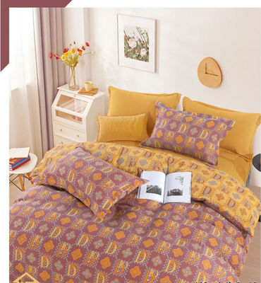 Set di biancheria da letto in cotone lavato doppio Jacquard