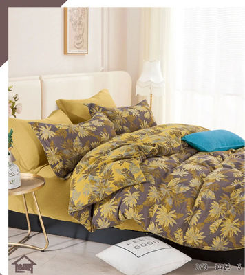 Set di biancheria da letto a doppio Jacquard in cotone 100% lavato