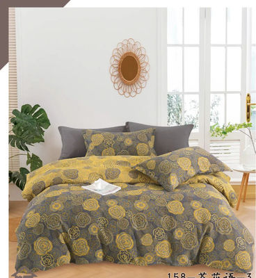 Set di biancheria da letto doppia Jacquard 100% di cotone pettinato lavato