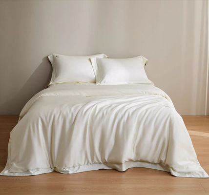 Pure Color 100S Lenzing Luxury Tencel Copertura di copriletto Set di biancheria da letto per la casa Prodotto tessile Dimensioni personalizzate
