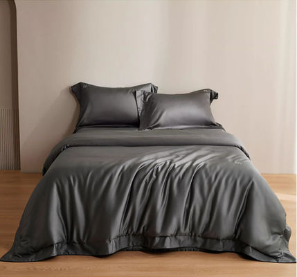 Pure Color 100S Lenzing Luxury Tencel Copertura di copriletto Set di biancheria da letto per la casa Prodotto tessile Dimensioni personalizzate