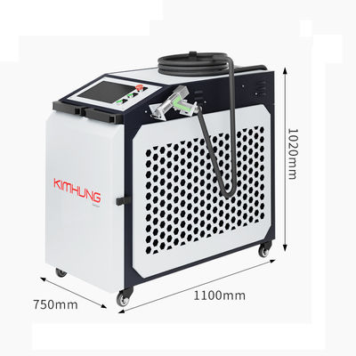 Macchina di pulizia laser ad alta velocità 1500W 2000W raffreddamento ad aria Materiale inossidabile Rimozione dello strato di ossidazione dell'olio di ruggine metallica