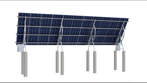 Supporto per il pannello solare galvanizzato a terra e blocco sicuro anti-furto, adattamento a moduli fotovoltaici da 300W a 20kW attrezzature di montaggio fotovoltaiche all'aperto