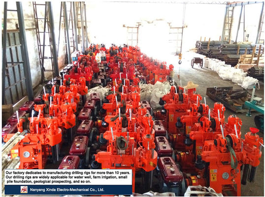 Portatile XY-1A-4H Geological Exploration Drilling Rig 150m Feed idraulico Rock Coring Machine Motore diesel integrato Pompa di fango per Montagna e Piana Construction Survey