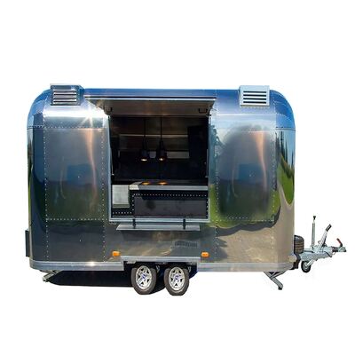 Rimorchio per catering mobile per fast food, bar, gelato, vintage, personalizzato, in acciaio inossidabile