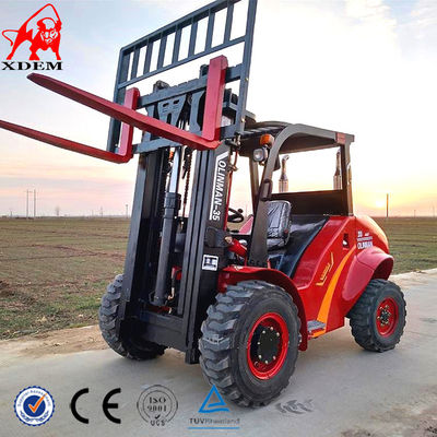 carrello elevatore di Off Road del macchinario di logistica del carrello elevatore del terreno ruvido di 3.5t 4WD piccolo
